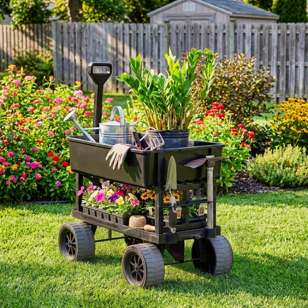 garden cart, dump wagon, mighty max cart