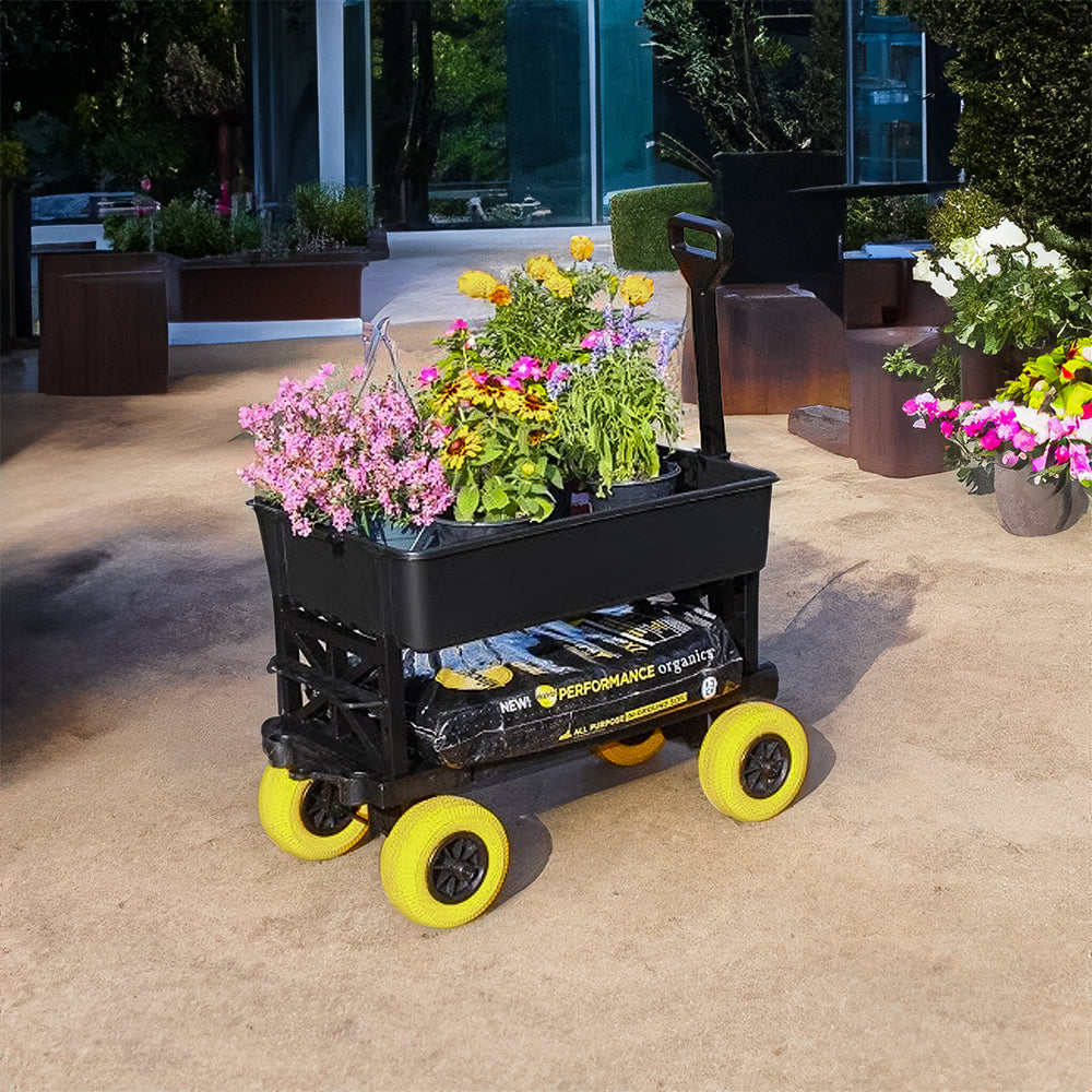 wheelbarrow, double-decker wagon, garden seat, flatbed, and more