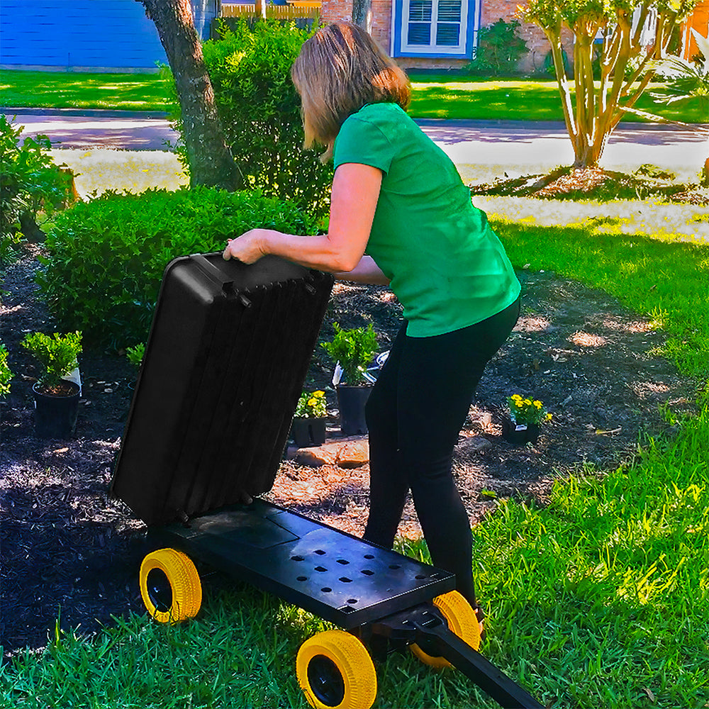 Outdoor Multi-Purpose Double Decker Cart - Black on Yellow – Mighty Max ...