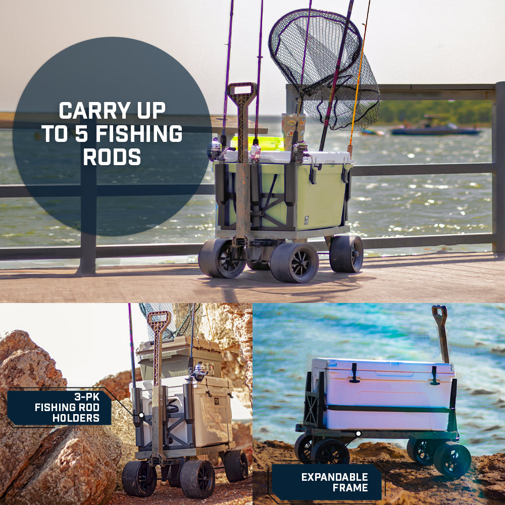 Camo Fishing Cart & Cooler Wheels Camo Fishing Cart & Cooler Wheels