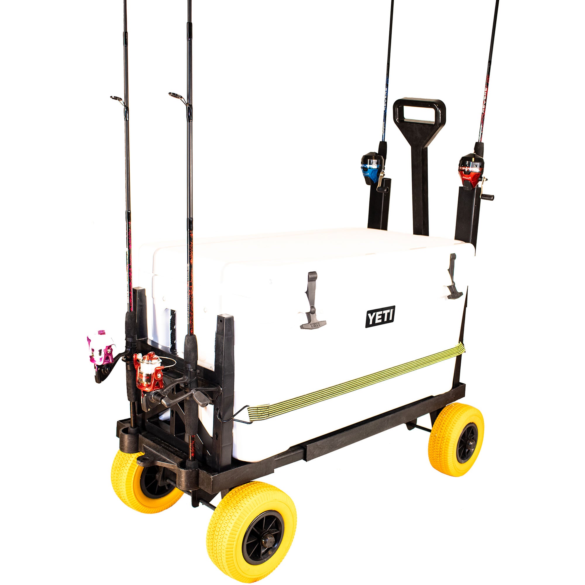 Outdoor Multi-Purpose Double Decker Cart - Black on Yellow – Mighty Max ...