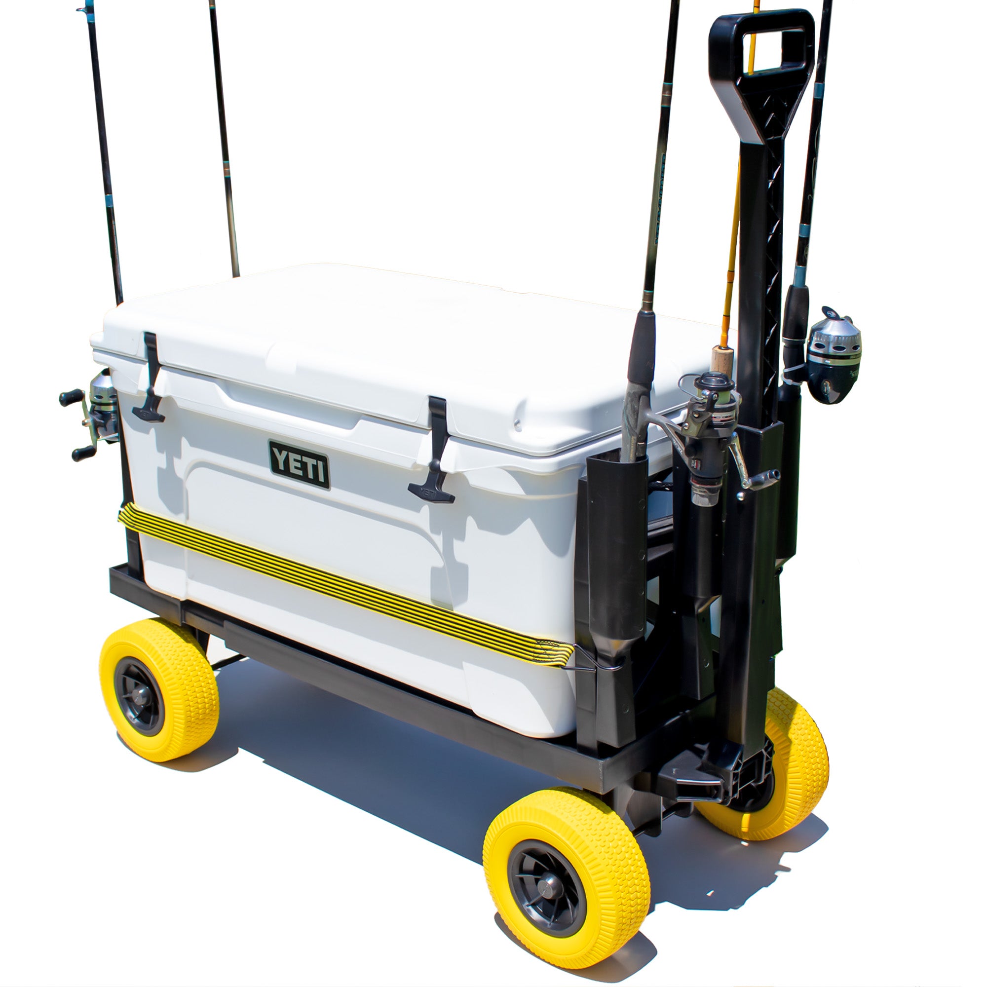 Outdoor Multi-Purpose Double Decker Cart - Black on Yellow – Mighty Max ...