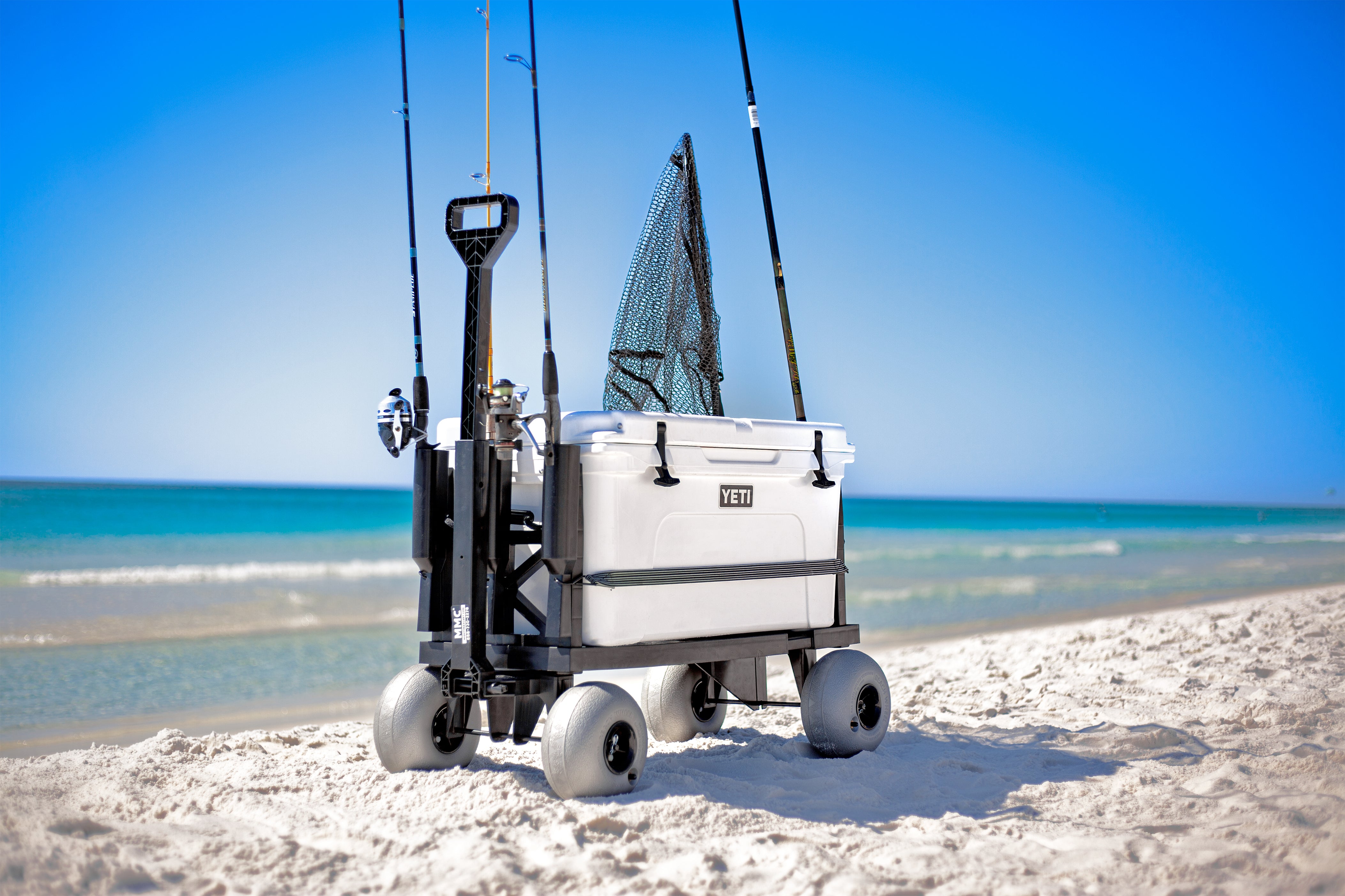 Beach cart discount with chair holder