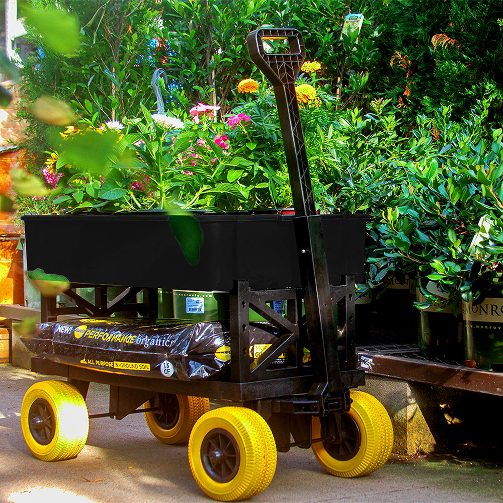 Outdoor Multi-Purpose Double Decker Cart - Black on Yellow – Mighty Max ...