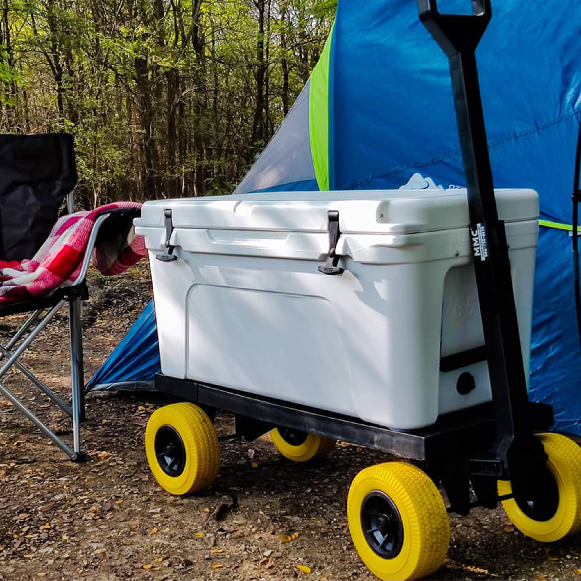 Outdoor Multi-Purpose Double Decker Cart - Black on Yellow – Mighty Max ...